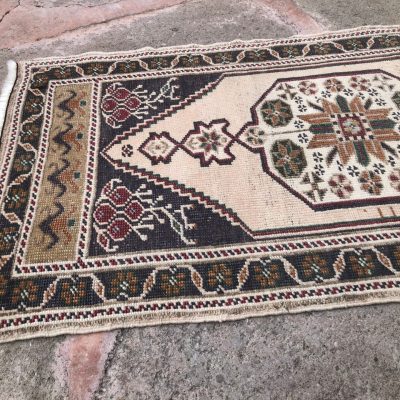 Vintage Small Rug, Door Mat Rug, Anatolian Small Rug, Turkish Oushak Small Rug, Small Ushak Carpet, Small Orıenta Rug, Vintage Rug,