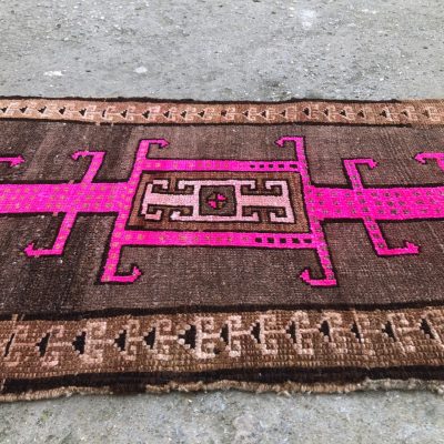 Bohemian small Turkish Vintage Rug, Small pink brown Rug, Oriental Rug, Home Decor Rug, Handwoven Vintage Rug, Bathroom rug, door mat rug,