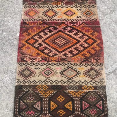 Nomadic Handmade Turkish Kilim Rug, Bohomeian Turkish Kilim Rug, Multicolored Handmade Zili Kilim Rug, 1’7 x 3’3 / 52 X 103 cm