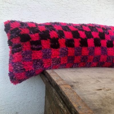 12 x 124 inches turkish lumbar pillows, turkish rug pillow cover / turkish Lumbar Pillow Covers | pink purple checkered lumbar pillows /