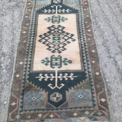 Turkish Small Rug, Coffee Table Placemat, Shoe Mat, Yastik Rug, Cloakroom Small Rug, Door Mat Rug, Oriental Small Rug, Bath Rug, 1’9 x 3’6