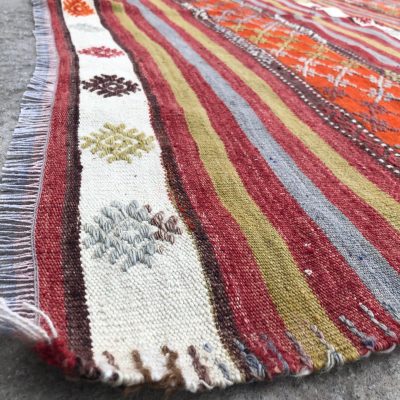 tribal turkish kilim rug, vintage old turkish kilim rug, oriental turkish wool kilim, old turkish kilim rug, stripe desing turkish kilim rug