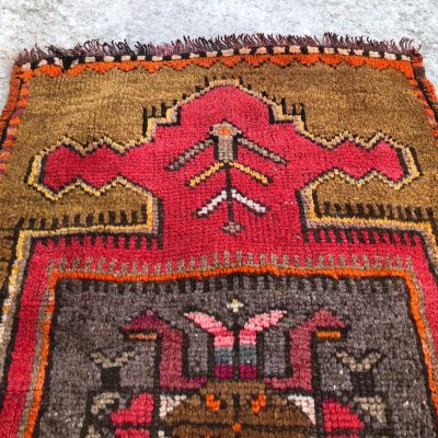 Door Mat Rug, Turkish Small Rug, Interior Designer Tribal Rug, Vintage small Bohemian Rug, small rug, kitchen small rug, cloakroom room rug