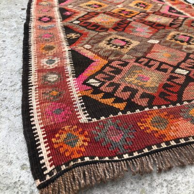 Small Kilim Rug,  Decorative kilim Rug, Multi-Colored Turkish Kilim, Vintage Anatolian Handmade Kilim, Old Small Turkish Kilim, 1’11×2’10