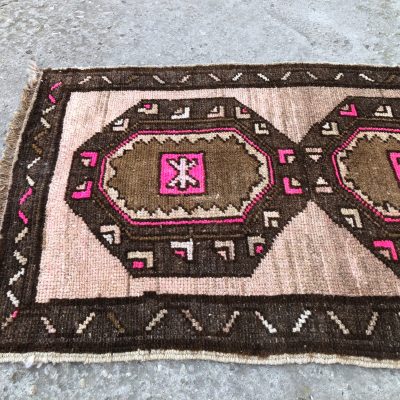 Small Oushak Rug, Vintage Small Area Rug, Decorative Small Oushak Rug, Handwoven Vintage Turkish Oushak Rug, Door Mat Oushak Rug, 1’11 x 3’1