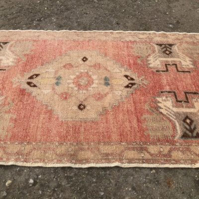 Door Mat Rug, Decorative Turkish Old Rug, Interior Designer Tribal Rug, Vintage small Bohemian Rug, Turkish small rug, kitchen small rug,