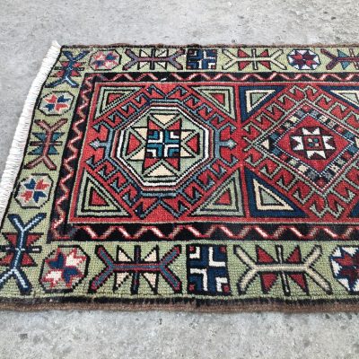 Vintage Small Area Rug, Turkish Small Oushak Rug, Small Vintage Turkish Oushak Rug, Door Mat Oushak Rug, Small Oushak Rug,