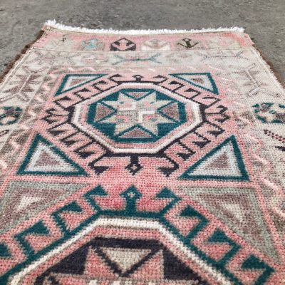 front door rug/ entry rug/ Oushak vintage rug/ Turkish small rug / door mat rug/ bathroom rug/ bedside rug / small runner rugs 1’11×4’8