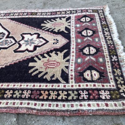 Door Mat Oushak Rug, 1’8×3’4 Small Oushak Rug, Vintage Small Area Rug, Decorative Small Oushak Rug, Handwoven Vintage Turkish Oushak Rug,