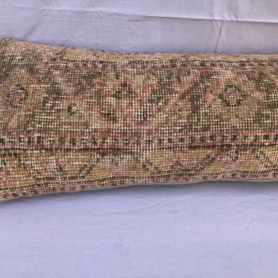 Turkish Lumbar Pillow Cover // Rug Lumbar Pillow Cover // Extra Long Lumbar Pillow Cover // 12 x 53  / Turkish Boho Pillow / Wool Rug Pillow