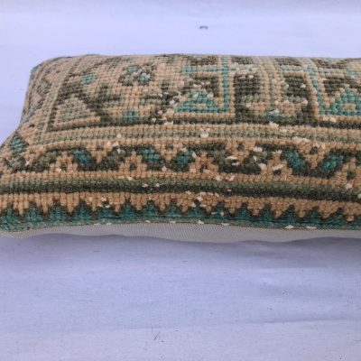 Turkish Lumbar Pillow Cover 10 x 50 /  Rug Lumbar Pillow Cover / Extra Long Lumbar Pillow Cover /   / Turkish Boho Pillow / Wool Rug Pillows