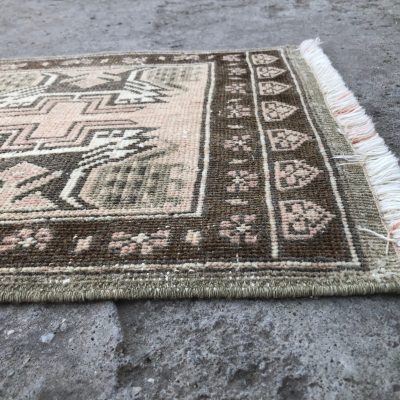 Small Oushak Rug, Vintage Small Area Rug, Decorative Small Oushak Rug, Handwoven Vintage Turkish Oushak Rug, Door Mat Oushak Rug,