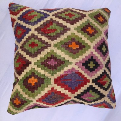 Anatolian Decorative Cushion Pillowcase, Vintage Kilim Linen Cushion Pillow Cover, Oriental Cushion Cover Interior Design Pillowcase 21”x21”