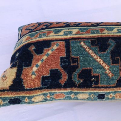 Turkish Lumbar Pillow Cover // Rug Lumbar Pillow Cover // Extra Long Lumbar Pillow Cover // 16 x 31  / Turkish Boho Pillow / Wool Rug Pillow