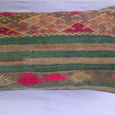 Extra Long Lumbar Pillow Cover  16 x 35  / kilim Lumbar Pillow Cover / Extra Long Lumbar Pillow Cover / Turkish Boho Wool kilim pillows