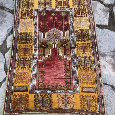 Turkish Prayer Rug / old Turkish Prayer Rug / Anatolian Prayer Rug / Meditation Prayer Rug / Tribal Turkish Rug, Old Turkish Rugs, Konya Rug