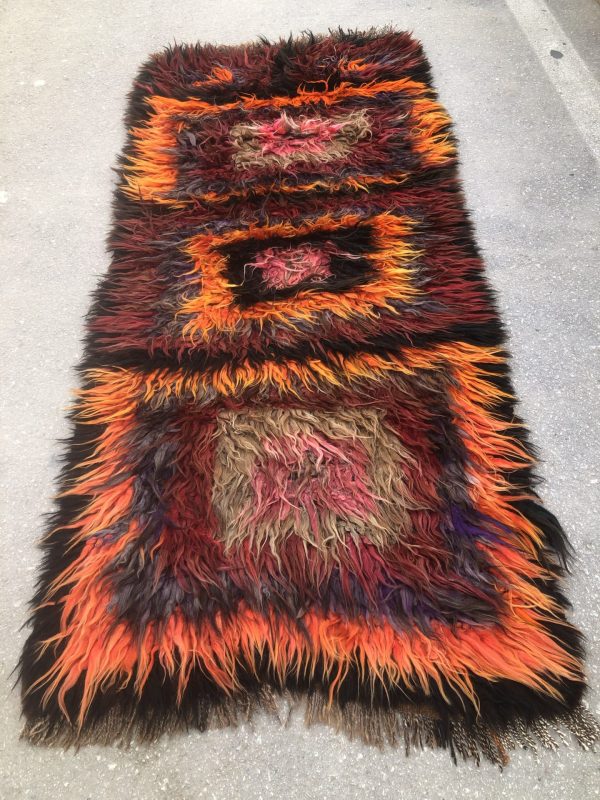 Front foyer Rug,Tribal Rug, interior design rug, ethnic Turkish rug, Turkish Runner Rug, Turkish Rug, Mohair Rug, Shaggy Rug, - Image 7